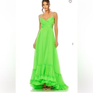Mac Duggal Vibrant Green Maxi Dress